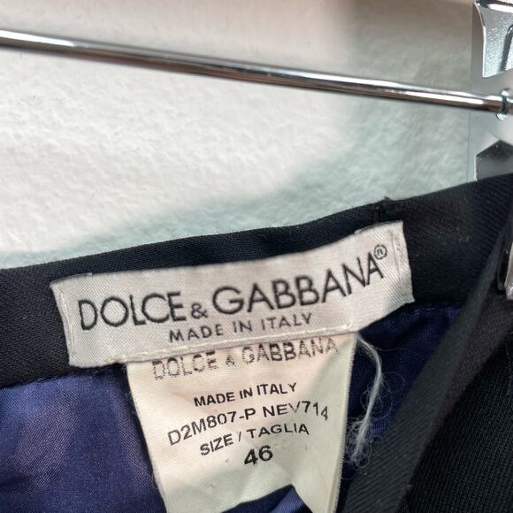 Vintage Dolce & Gabbana Suit Blazer Skirt Set Black Womens IT 46 - Picture 13 of 13